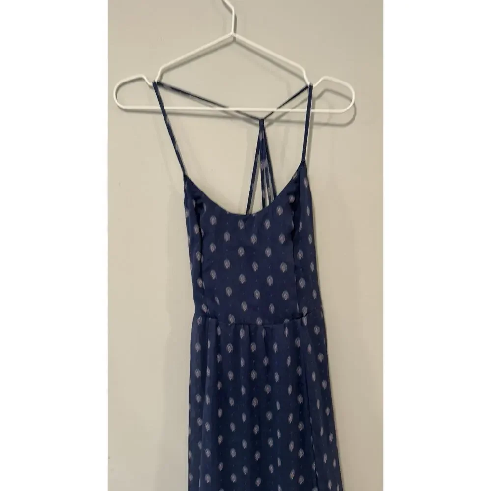 Abercrombie Fitch Maxi Dress Small Navy Floral V Neck nWT 1729